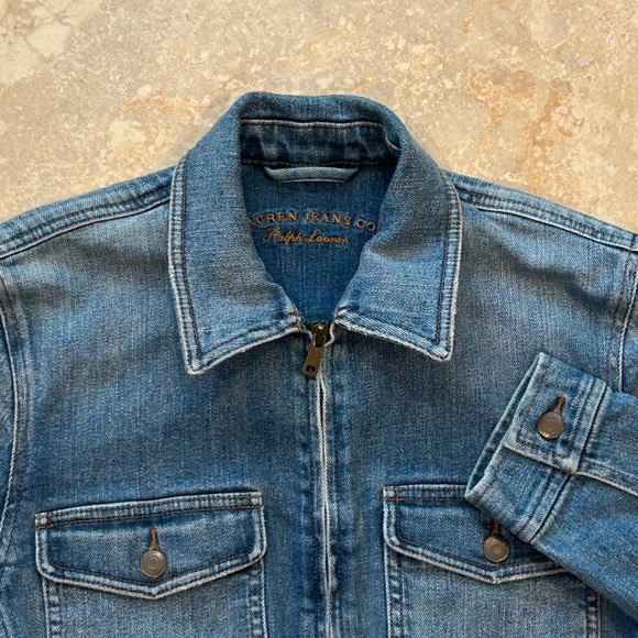 Lauren Ralph Lauren Jackets & Blazers - Lauren Jeans Co Ralph Lauren Denim Jacket Women L Blue Zip Utility Trucker Coat